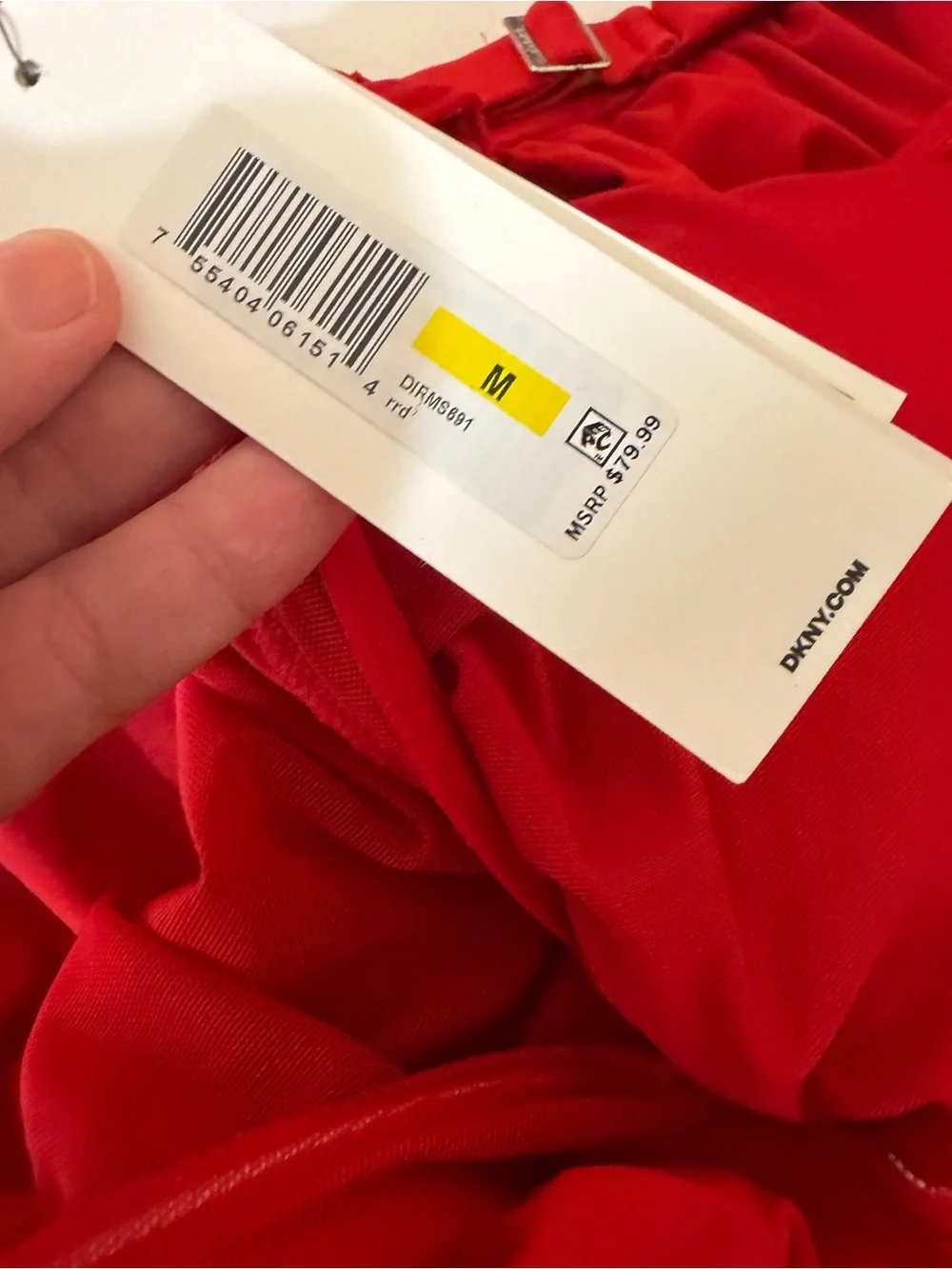 DKNY Red Ruffle Plunge Soft Cups Slimming Tummy Control One Piece Swimsuit NWT M - Picture 12 of 16